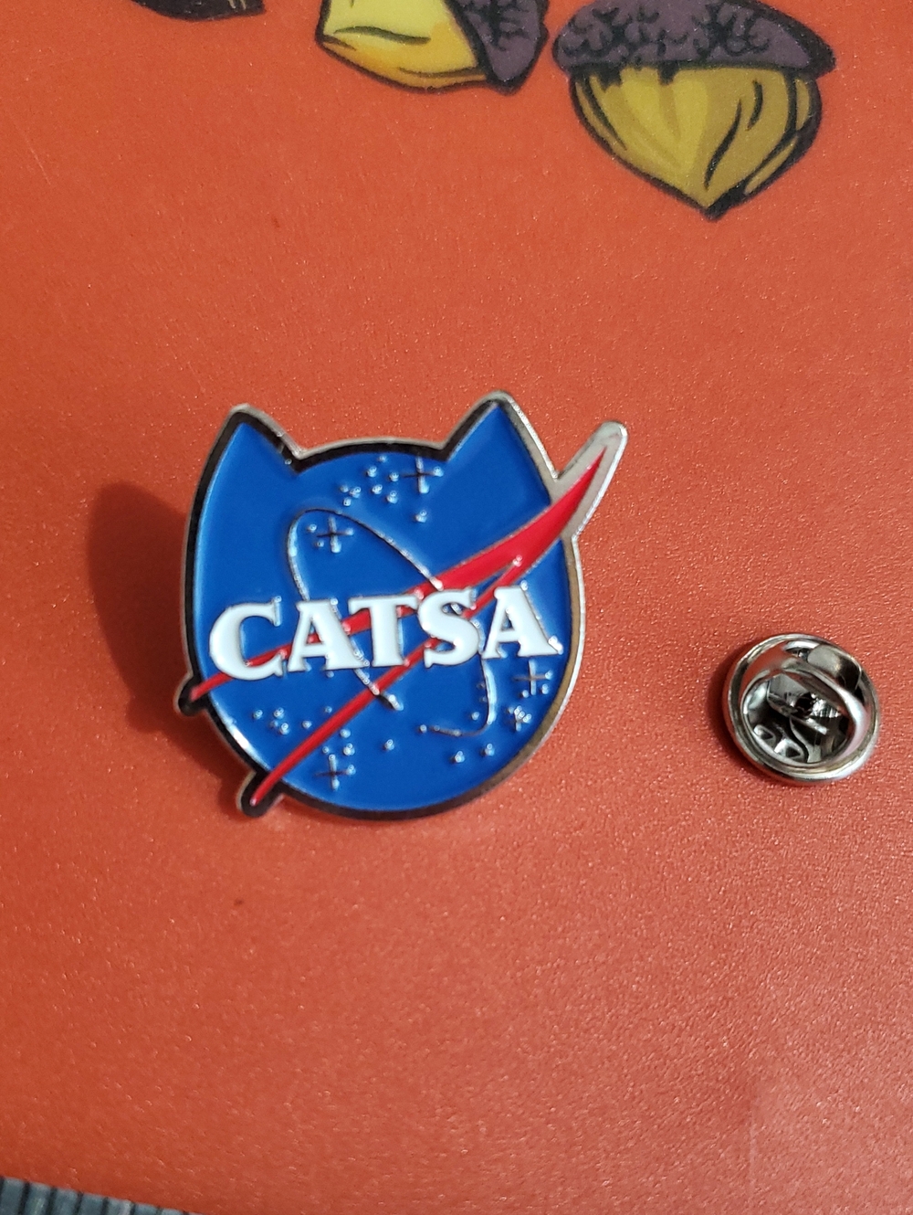 NASA Catsa Blue Enamel Cat Pin